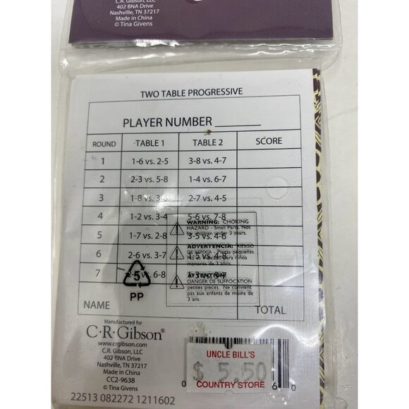 Lot Of 3 Bridge Tallies Vera Peacock Tina Givens 2 & 3 Table NEW - Picture 7 of 7